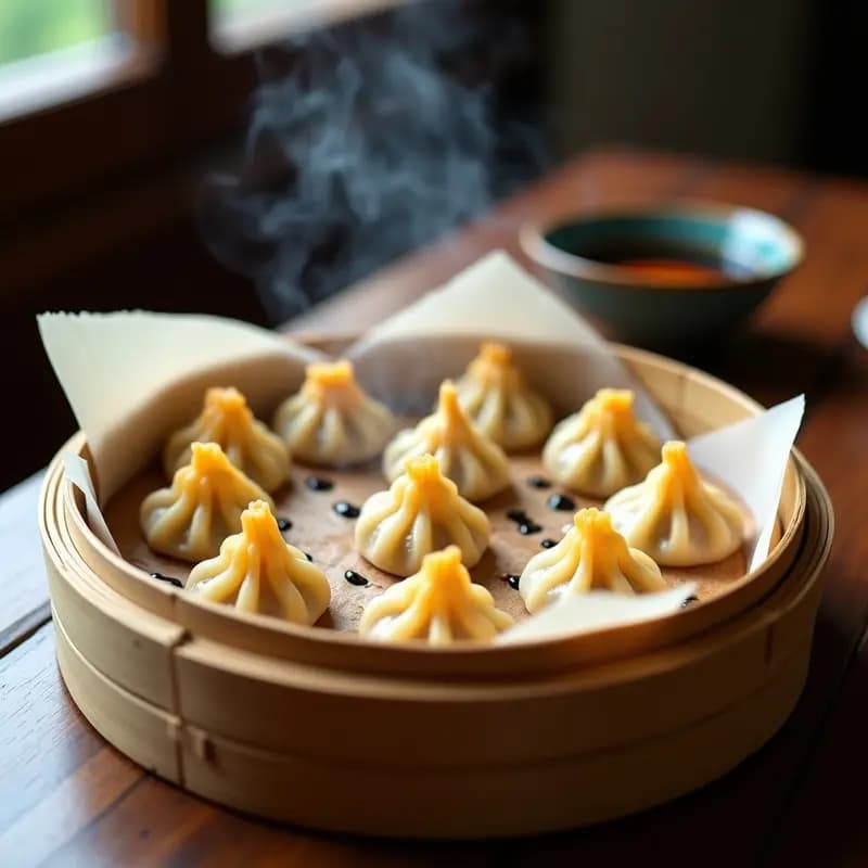 Xiao Long Bao de Hongos Shiitake: Empanadillas Chinas al Vapor Veganas