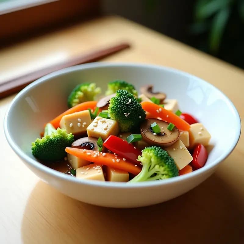 Yasai Itame de Verduras y Tofu al Vapor: Receta China Vegana y Baja en Calorías