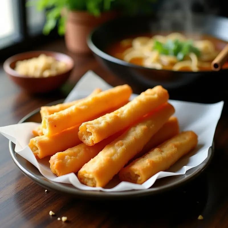 Youtiao Chino: Palitos de Masa Frita para Mojar en Sopa de Fideos