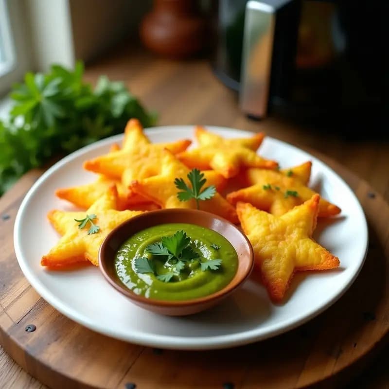 Yuca Frita con Mojo Verde: Aperitivo Canario Crujiente y Vegano en Airfryer