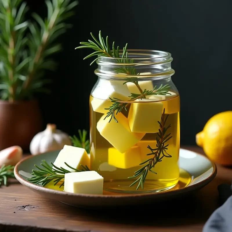 Zalivani Sire: Queso Feta Fermentado en Aceite de Oliva con Hierbas griegas