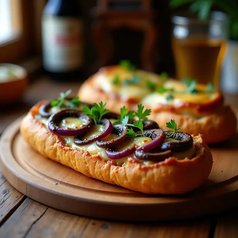 Zapiekanka Polaca con Champiñones y Queso Fundido: Receta Callejera Reconfortante