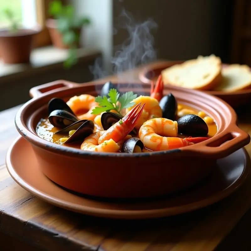 Zarzuela de Mariscos con Azafrán y Ñora: Receta Española Tradicional en Cazuela
