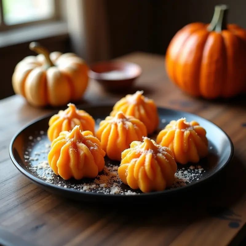 Zeppole de Calabaza y Ricotta: Postre Italiano Ligero para Halloween