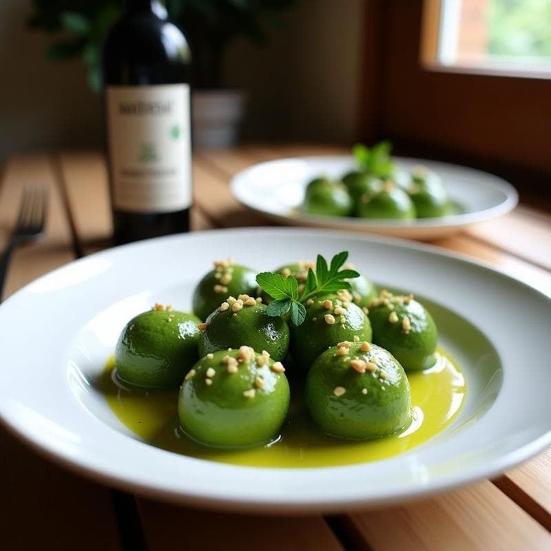 Zeppole de Spirulina y Queso Ricotta: Aperitivo Italiano Alta en Proteína