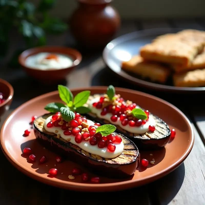 Zestedi Bourani: Berenjenas Asadas con Yogur y Menta en la Cocina Georgiana