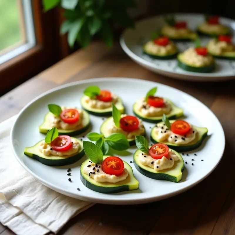 Zucchini Flowers Rellenas de Ricotta y Anchoas: Entrante Italiano Crudivegano