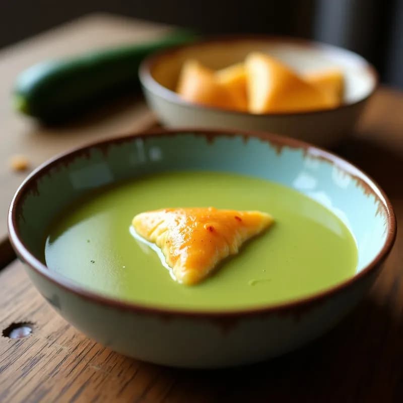 Crema de Calabacín con Quesitos