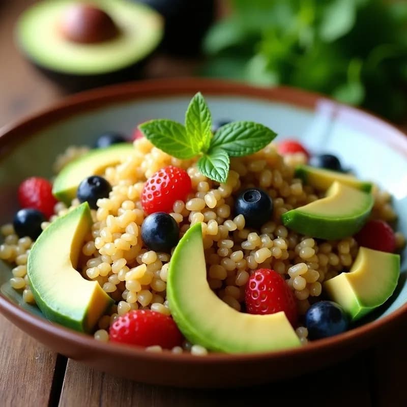 Ensalada Templada de Quinoa y Aguacate