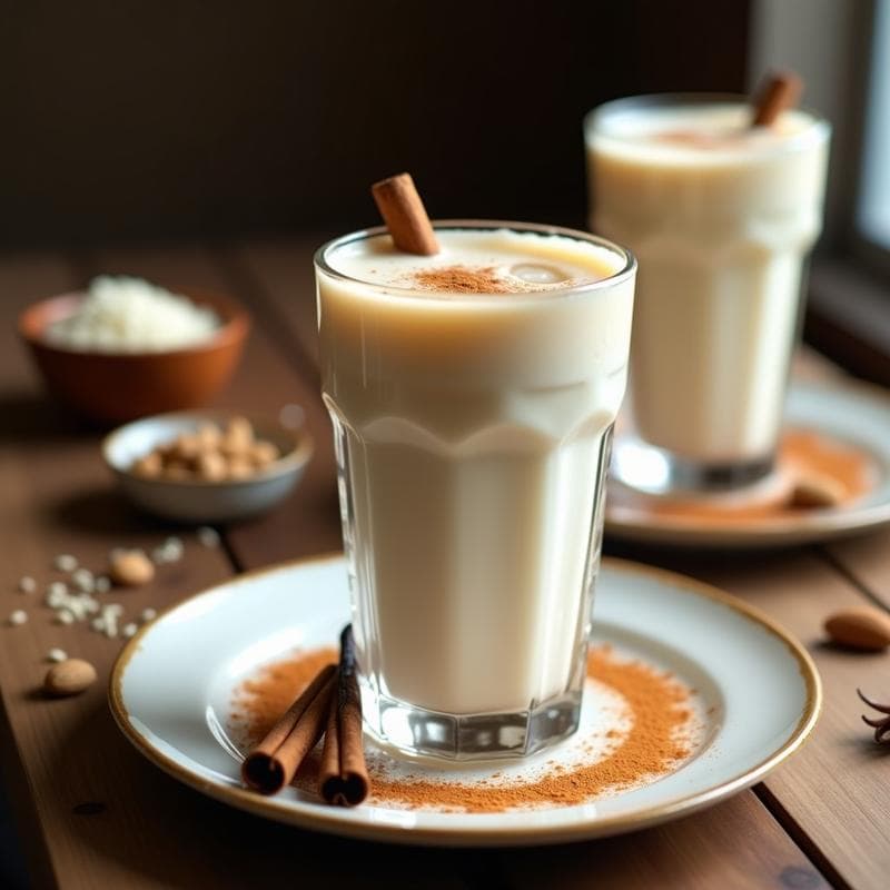 Bebida de Agua de Horchata con Canela y Vainilla: Receta Mexicana Tradicional Sin Azúcar