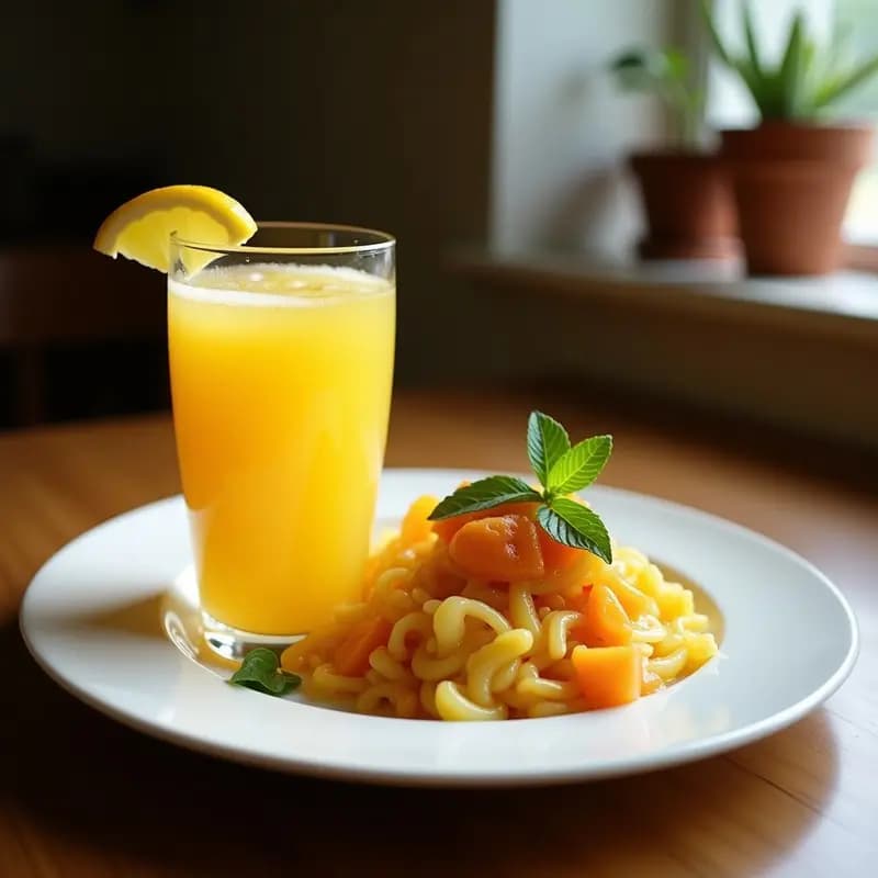 Bebida de Agua de Jamaica con Jengibre y Rodajas de Naranja: Refrigerante Mexicano Sin Azúcar