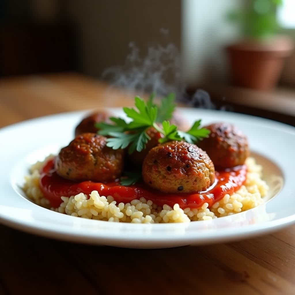 Albóndigas de Soja Texturizada y Champiñones: Receta Vegana en Olla Exprés