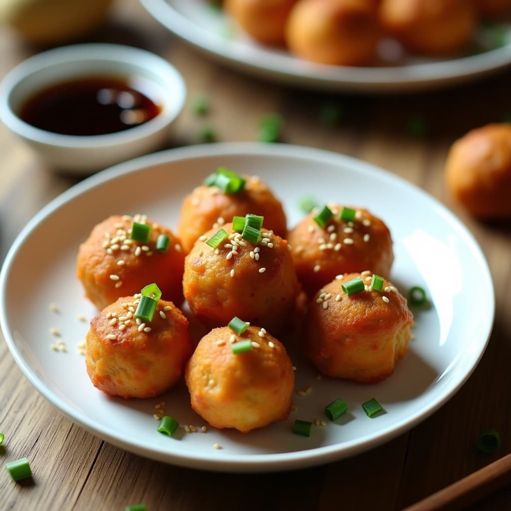Albóndigas de Shanghai de Tofu y Castañas de Agua: Receta Vegana en Airfryer