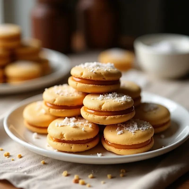 Alfajores de Maicena y Dulce de Membrillo: Postre Traditional Colombiano Sin Horno