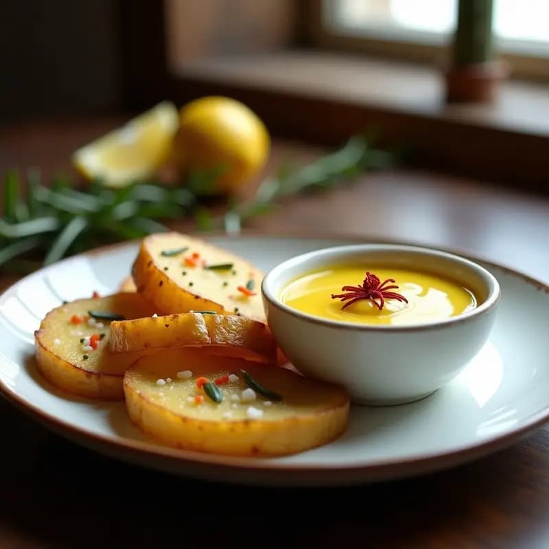 Alioli de Azafrán con Patatas Panaderas: Receta Catalana Gourmet en 20 Minutos