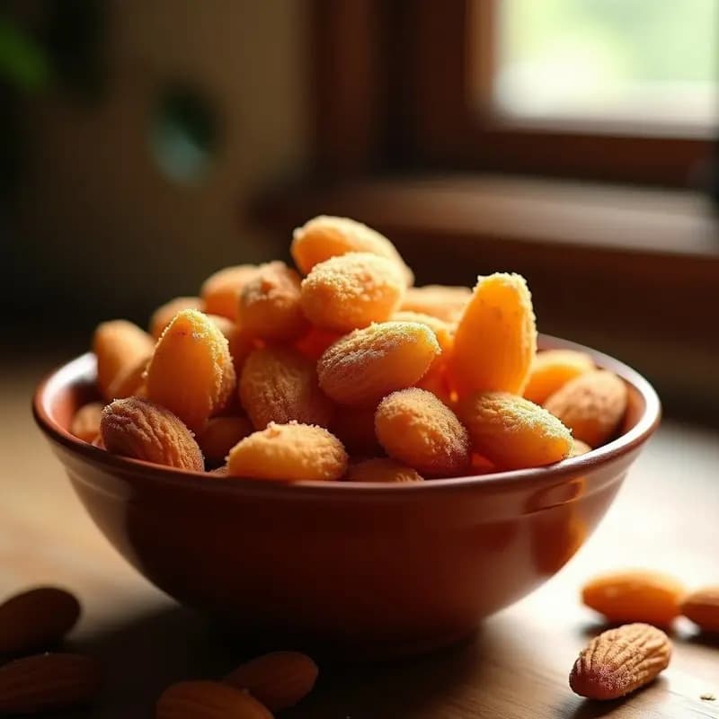 Almendras Fritas con Canela y Azúcar: Snack Tradicional de Ferias en 10 Minutos