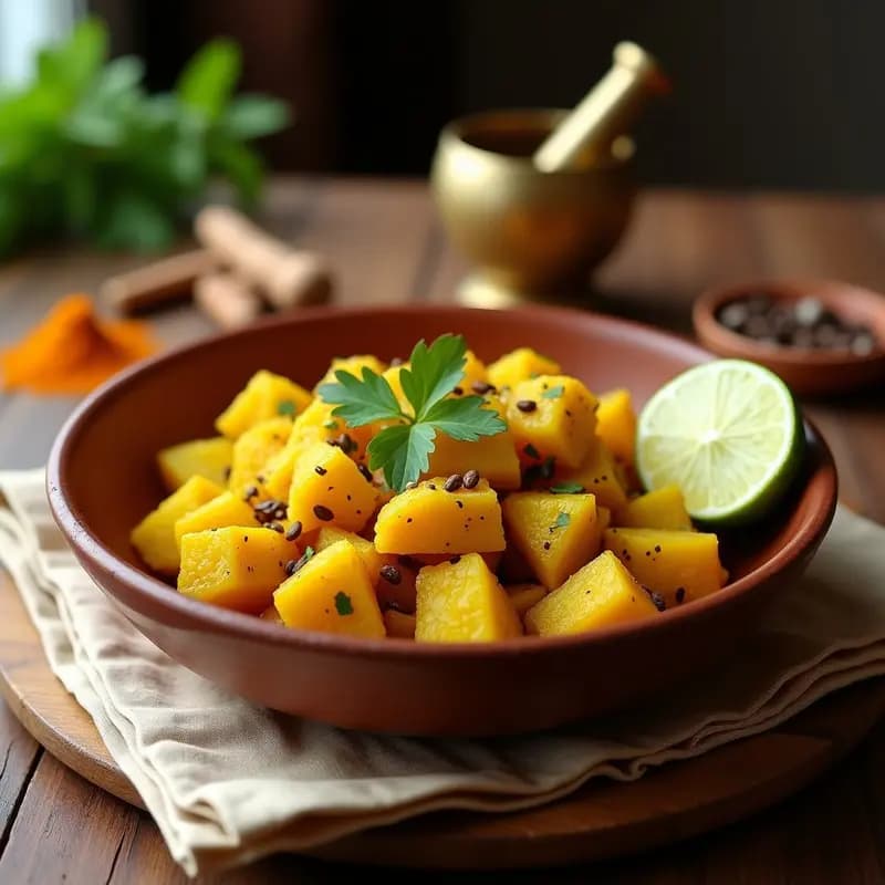 Aloo Gobi de Coliflor y Patatas con Cúrcuma y Comino: Receta India Vegana en Sartén