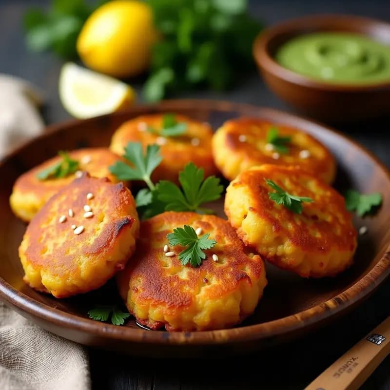 Aloo Tikki Indio: Hamburguesas de Patata y Garbanzos Crujientes en Airfryer