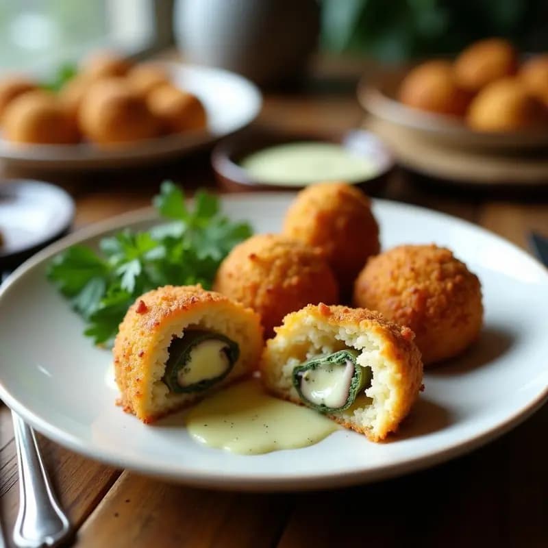 Arancini de Risotto de Champiñones: Receta Italiana Keto en Airfryer Sin Pan