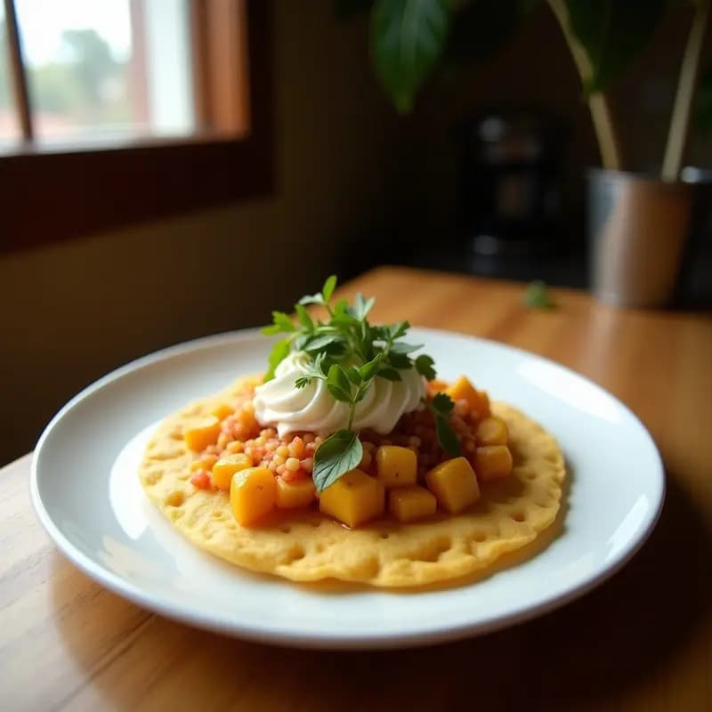 Arepa de Chía y Harina de Plátano con Relleno de Guasacaca: Receta Venezolana Sin Gluten