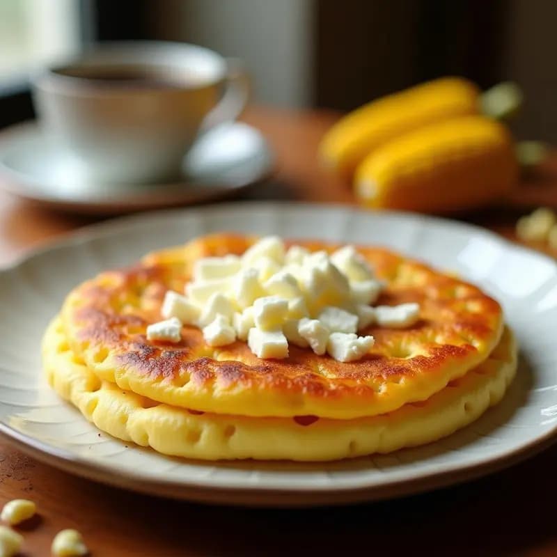 Arepa de Choclo con Queso Fresco: Desayuno Venezolano en Sartén Antiadherente