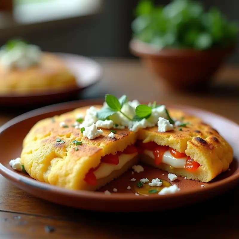 Arepa de Maíz Tierno Rellena de Requesón y Chipotle: Receta Colombiana Sin Horno