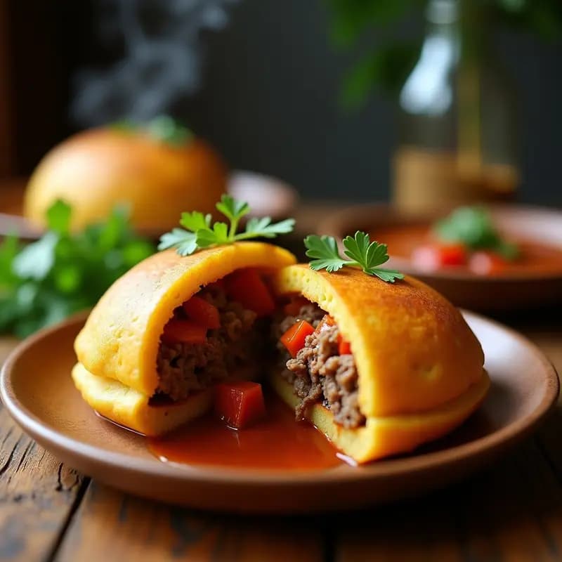 Arepa de Ñame Rallado con Relleno de Brafi de Res: Receta Venezolana Sin Harina de Maíz