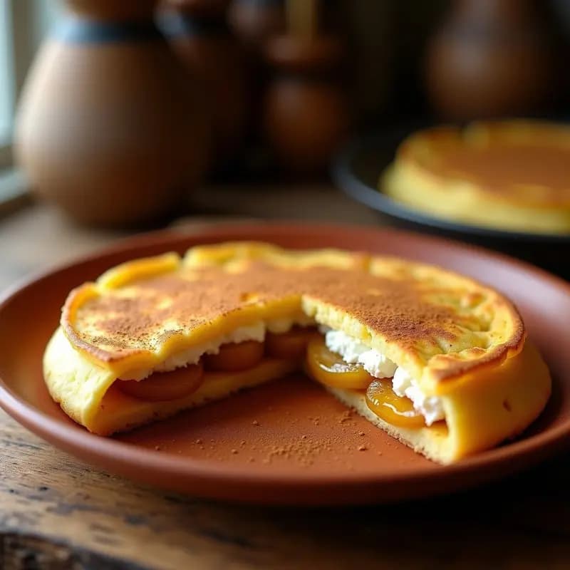Arepa Venezolana de Plátano Maduro y Queso de Cabra: Desayuno Dulce-Salado en 20 Minutos