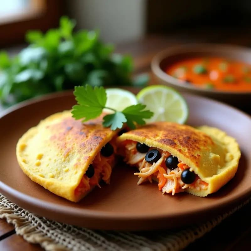 Arepa de Teff Rellena de Ají de Gallina: Receta Peruana Sin Gluten con Toque Picante