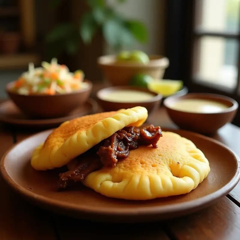 Arepa de Yuca Rellena de Carita de Cerdo: Receta Colombiana Auténtica y Crujiente