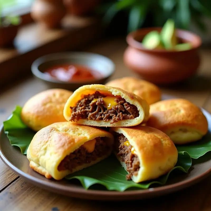 Arepas Colombianas Rellenas de Arebia y Queso: Receta Callejera con Maíz Blanco
