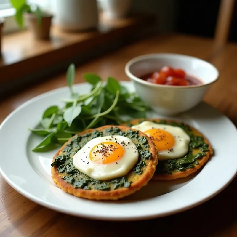 Arepas de Espinacas y Queso Feta: Desayuno Venezolano con Toque Mediterráneo