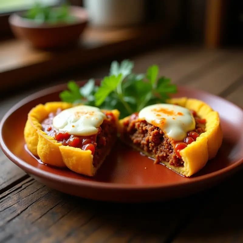 Arepas de Maíz Amarillo Rellenas de carne Mechada: Receta Venezuelana en 25 Minutos
