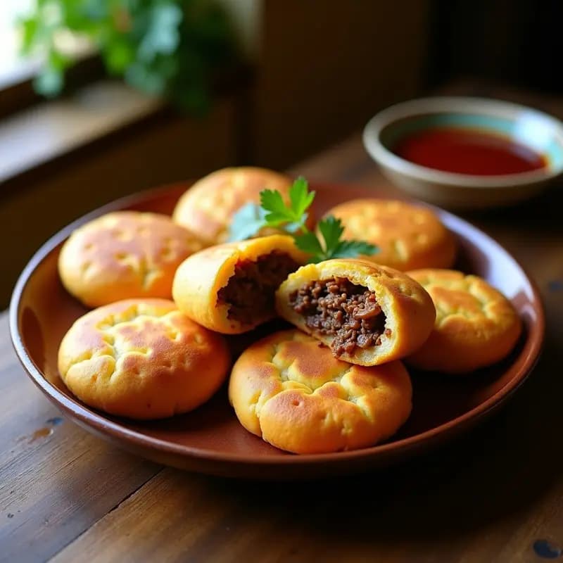 Arepas de Ñame Rellena de Carne Mechada: Receta Colombiana Sin Gluten y Crujiente