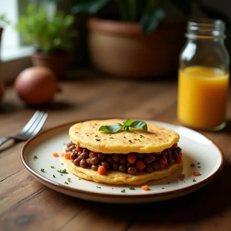 Arepas Venezolanas de Dominó: Rellenas de Frijoles Negros y Queso Blanco