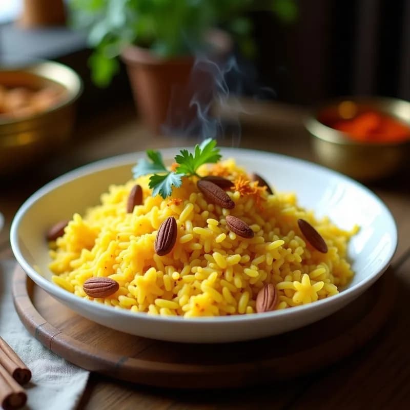 Arroz Cremoso con Azafrán al Estilo Bombay: Receta India en 30 Minutos con Toque Gourmet