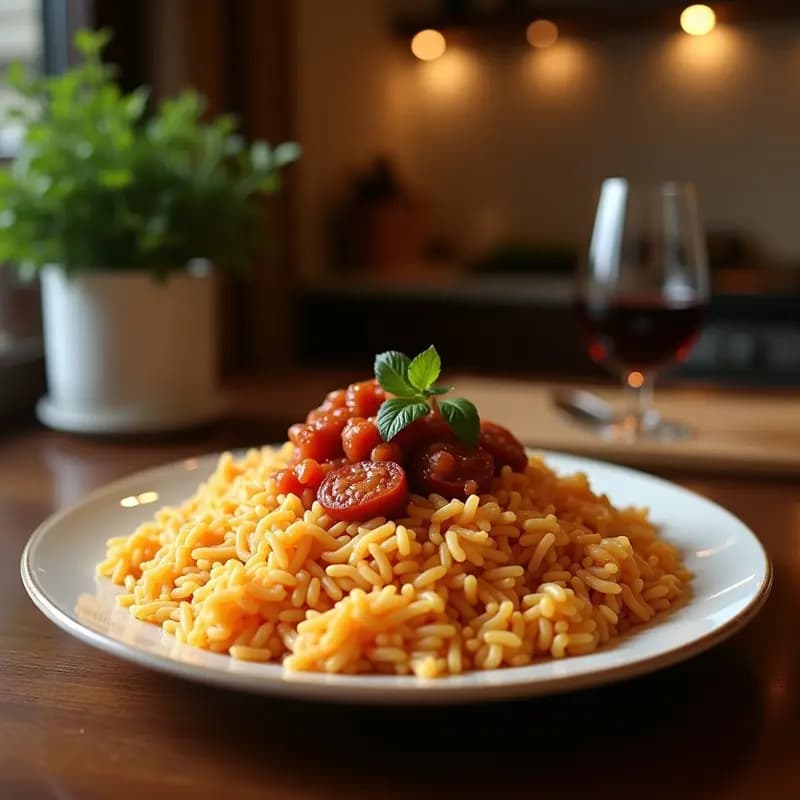 Arroz a la Cubana con Salsa Brava y Chorizo: Receta Fácil para Niños y Adultos