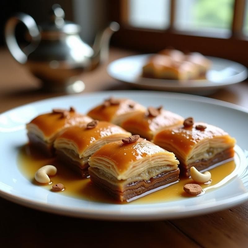 Baklava de Anacardos y Miel de Dátil: Receta Árabe Sin Gluten y Sin Azúcar Refinado