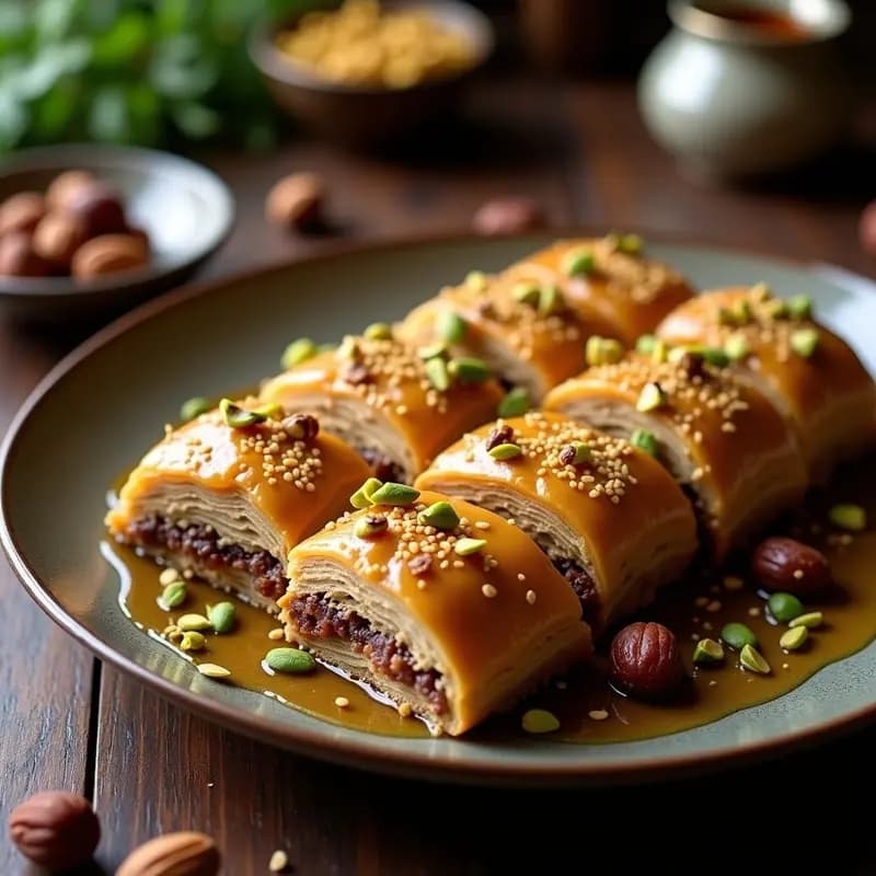 Baklava de Pistacho y Dátiles Sin Gluten: Receta Turca con Toque Saludable