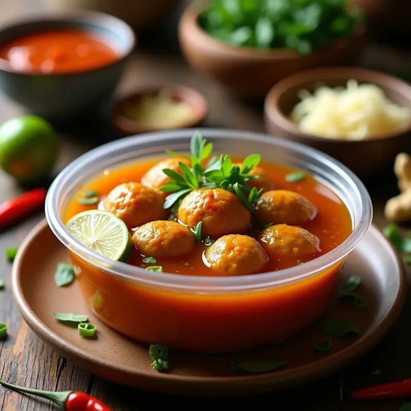 Bakso Indonesio de Carne y Tofu: Albóndigas en Sopa Picante para Tupper