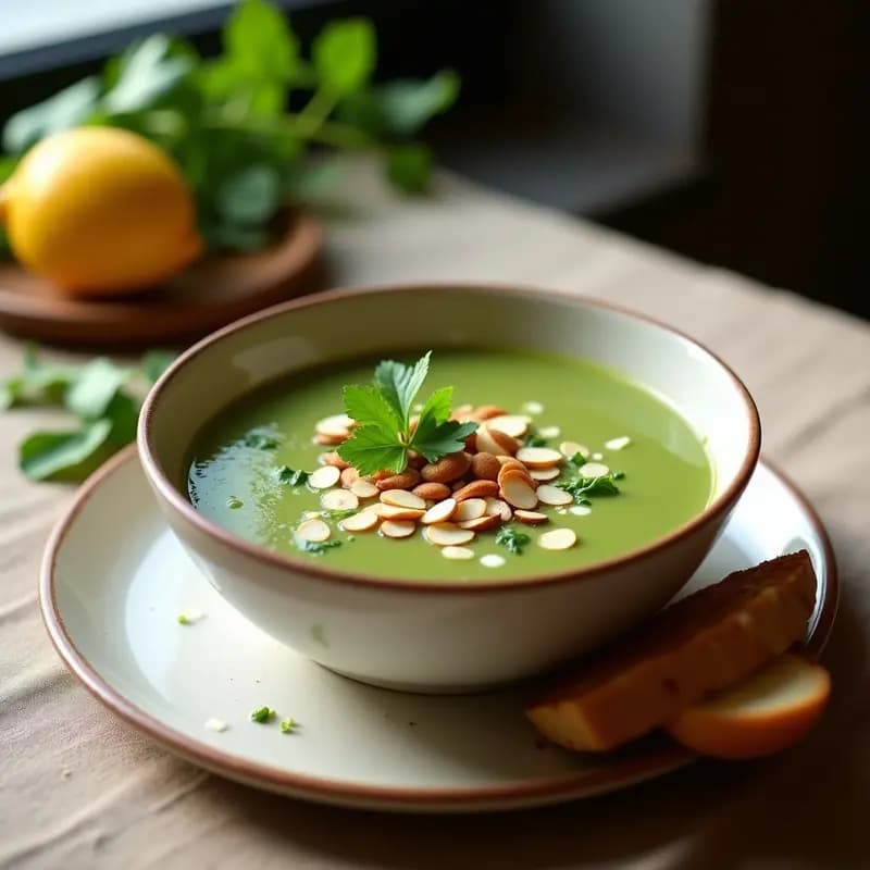 Balez de Espinacas y Queso Akkawi con Limón: Sopa Libanesa Reconfortante y Sin Lactosa