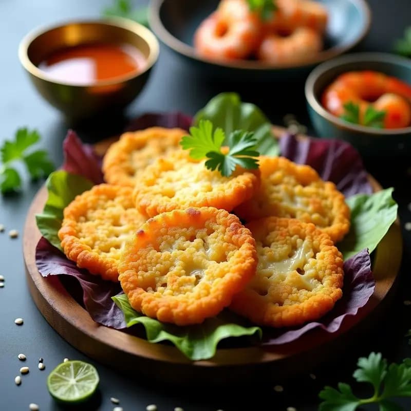 Bánh Xèo Crisps de Coliflor: Crepes Vietnamitas de Arroz Crujientes en Airfryer