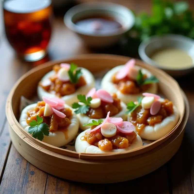 Bao Bun de Pollo Teriyaki y Encurtidos de Rabanito: Receta China para Tupper