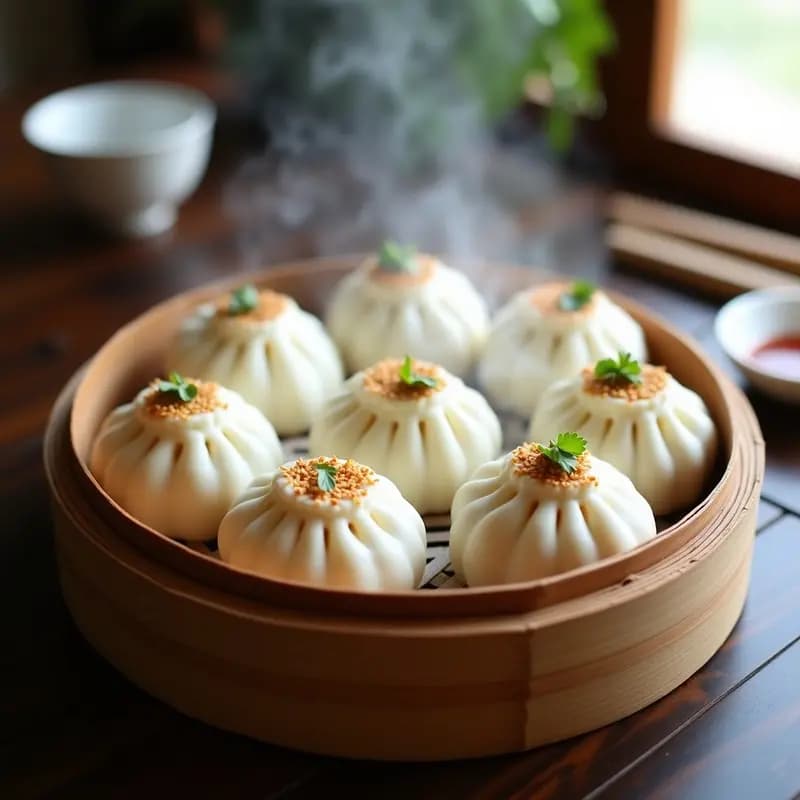 Bao Buns Chinos Rellenos de Cerdo al Vapor: Receta de Dim Sum en Casa