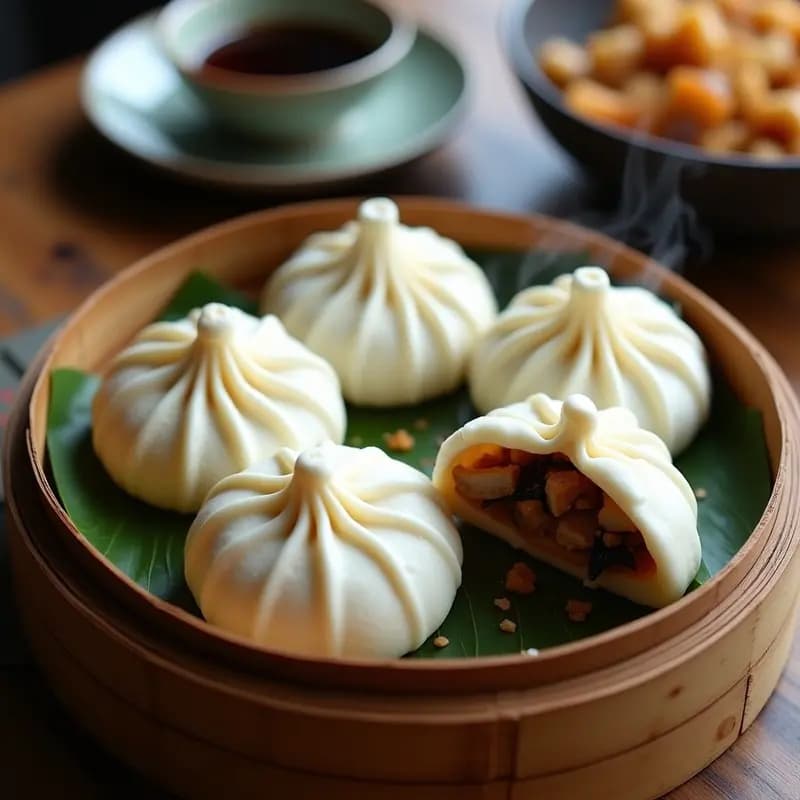 Bao Chino al Vapor con Cerdo Agency y Cebolla Negra: Receta Dim Sum Gourmet