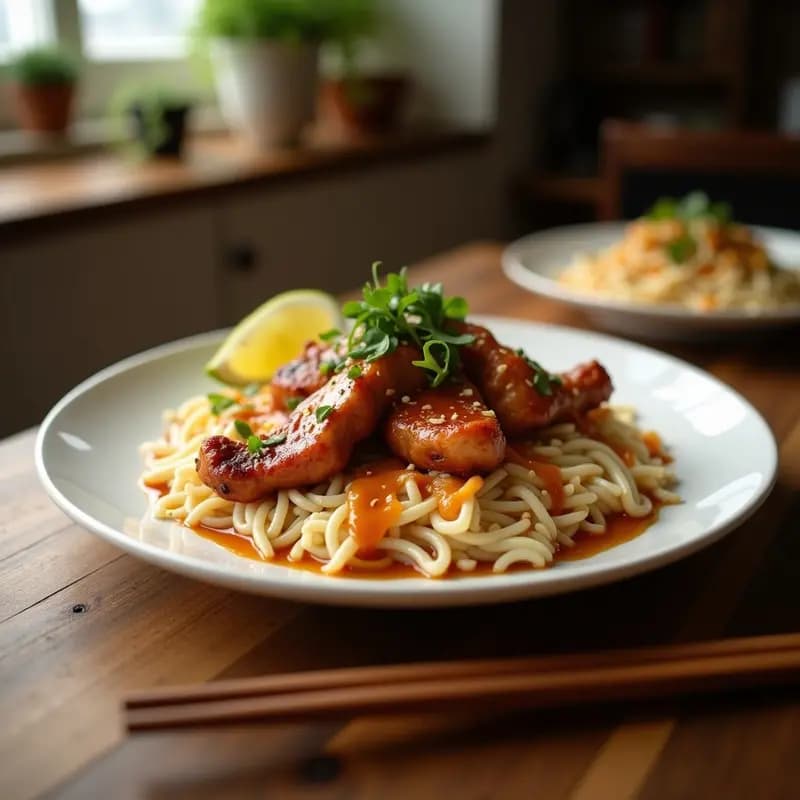 Bao de Pollo Teriyaki: Panes al Vapor Japoneses con Relleno Dulce-Salado