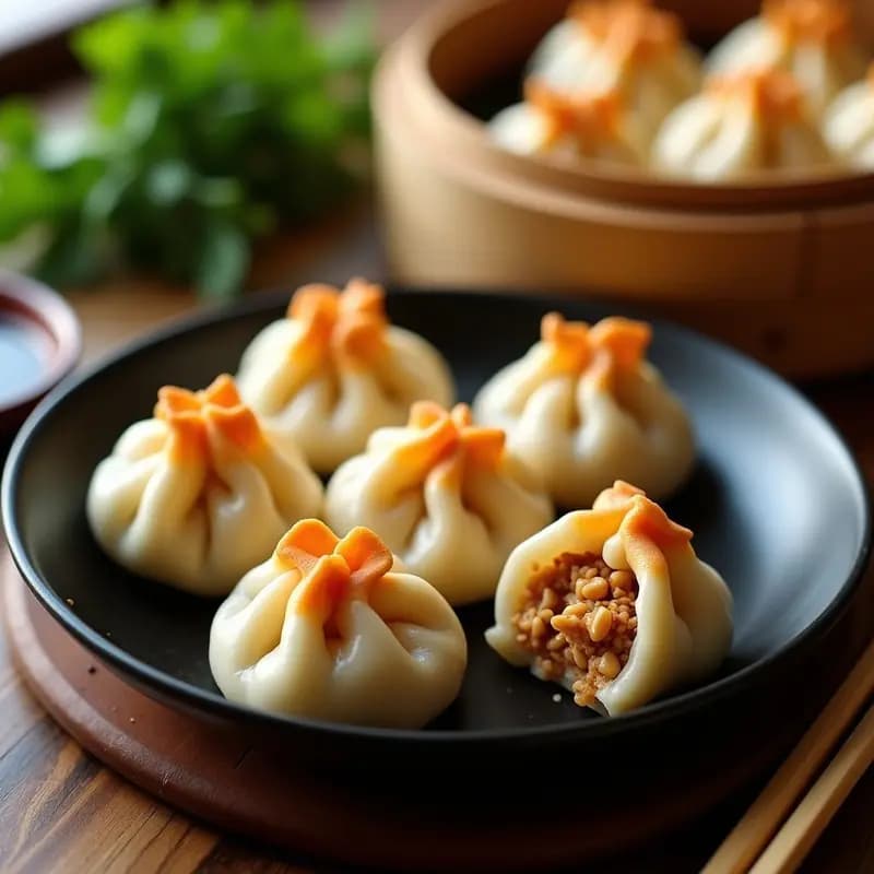 Baozi de Pollo y Cacahuetes: Receta China en Olla Rápida Alta en Proteína