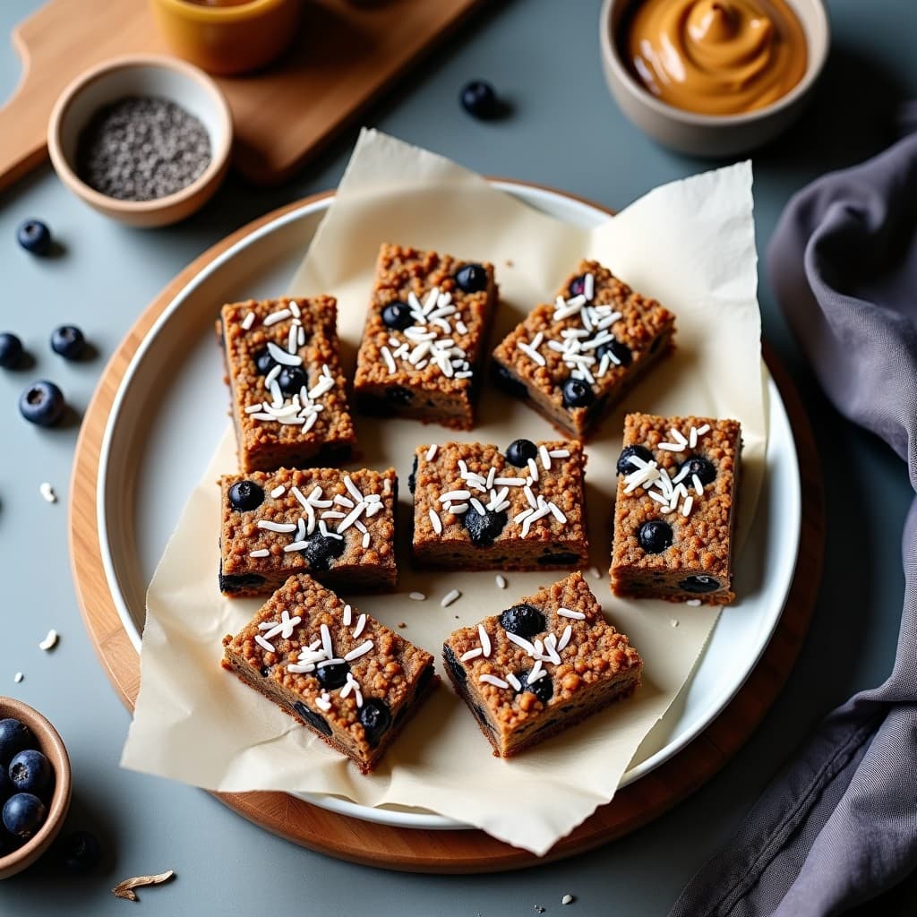 Barritas de Quinoa, Arándanos y Semillas de Chía: Desayuno Energético Sin Cocinar