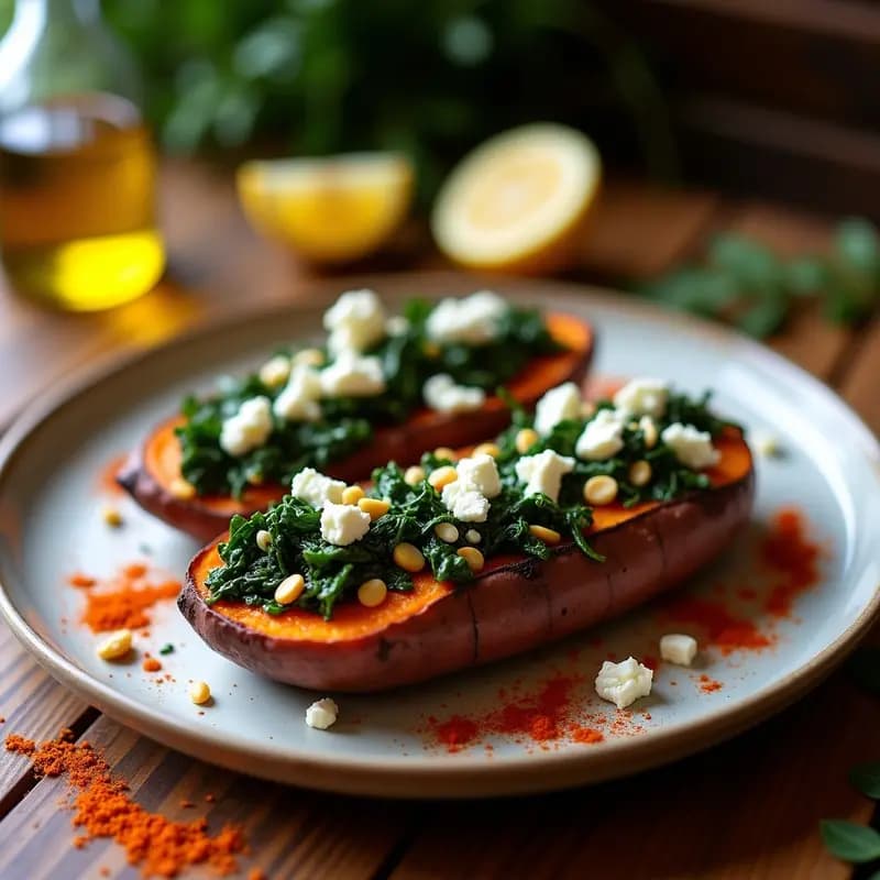 Batata Asada Rellena de Espinacas y Queso Feta: Receta Griega Keto en Airfryer