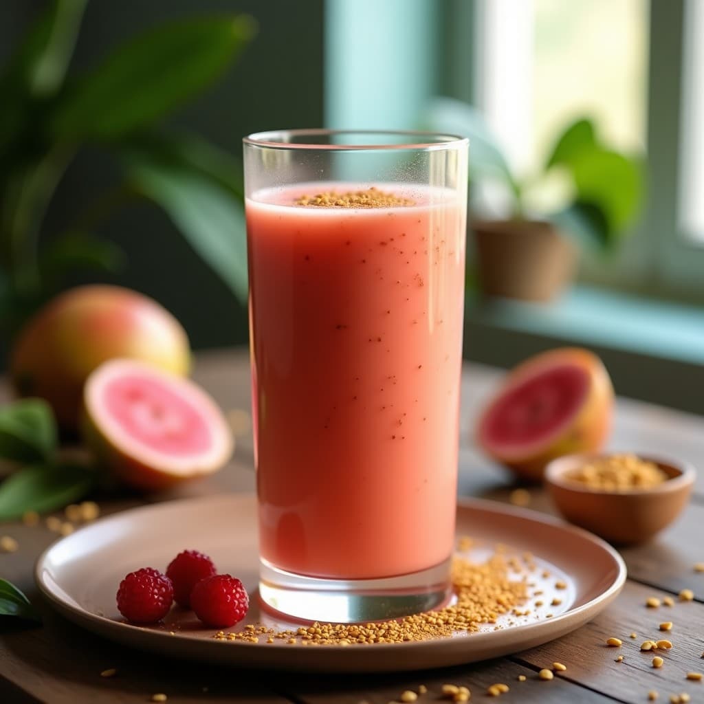 Batido de Acerola y Guayaba con Semillas de Lino: Bebida Brasileña Detox